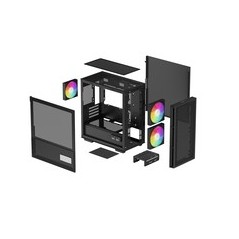 DeepCool CH360 DIGITAL Trn Micro-ATX Case - Sleek Black Design, Perfect for Your Build!
